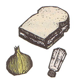 Apart from tofu (of course), our tofu spread recipe includes onion and salt.